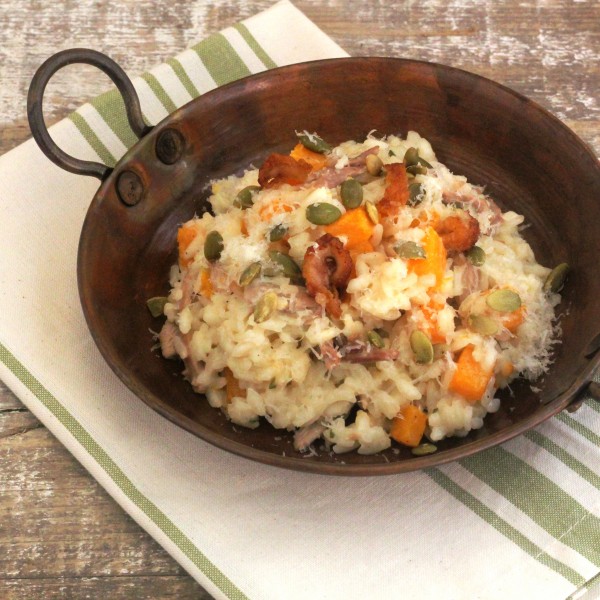 Duck and pumpkin risotto